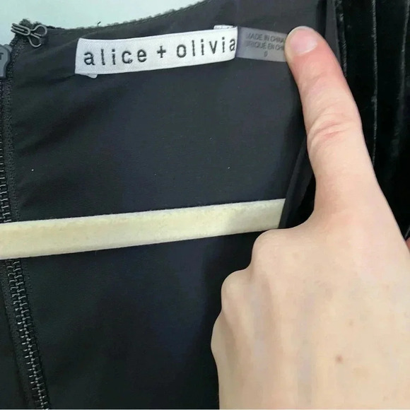 Alice + Olivia Breanna velvet belted wrap  jumpsuit - Picture 5 of 7